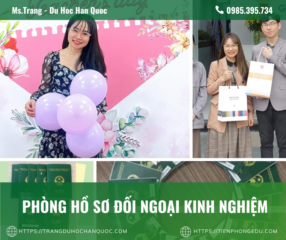 Cô Trang - Trưởng phòng hồ sơ Hàn Quốc với hơn 10 năm kinh nghiệm và hàng nghìn hồ sơ đã được xử lý